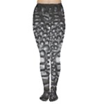 Black Alligator Leather Pattern Tights