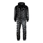 Black Alligator Leather Pattern Hooded Jumpsuit (Kids)