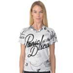 Panic At The Disco Flowers Women s V-Neck Sport Mesh Tee
