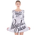 Panic At The Disco Flowers Long Sleeve Velvet Skater Dress