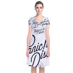 Short Sleeve Front Wrap Dress 