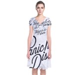 Panic At The Disco Flowers Short Sleeve Front Wrap Dress
