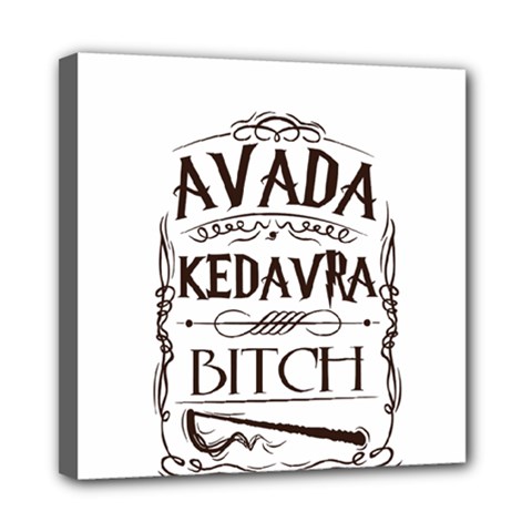 Avada Kedavra Bitch Harry  Potter Mini Canvas 8  x 8  (Stretched) from ArtsNow.com