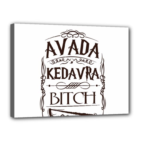 Avada Kedavra Bitch Harry  Potter Canvas 16  x 12  (Stretched) from ArtsNow.com