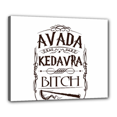 Avada Kedavra Bitch Harry  Potter Canvas 20  x 16  (Stretched) from ArtsNow.com