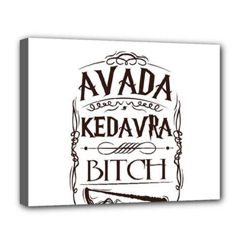 Avada Kedavra Bitch Harry  Potter Deluxe Canvas 20  x 16  (Stretched) from ArtsNow.com