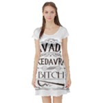Avada Kedavra Bitch Harry  Potter Short Sleeve Skater Dress