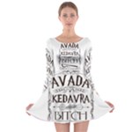Avada Kedavra Bitch Harry  Potter Long Sleeve Skater Dress
