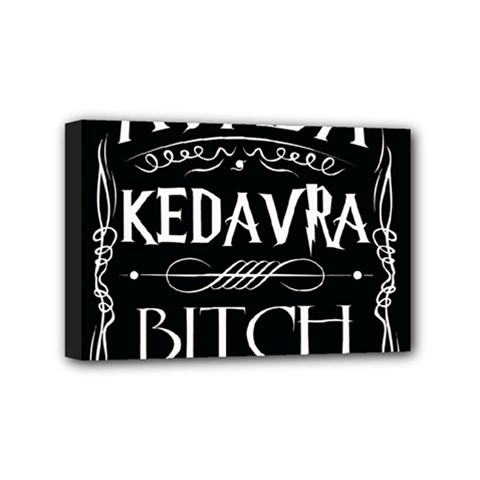 Avada Kedavra Bitch Harry Potter Mini Canvas 6  x 4  (Stretched) from ArtsNow.com