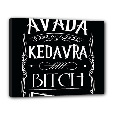Avada Kedavra Bitch Harry Potter Canvas 14  x 11  (Stretched) from ArtsNow.com