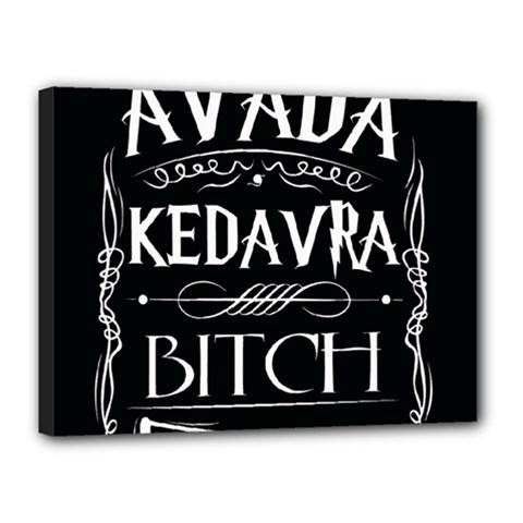 Avada Kedavra Bitch Harry Potter Canvas 16  x 12  (Stretched) from ArtsNow.com