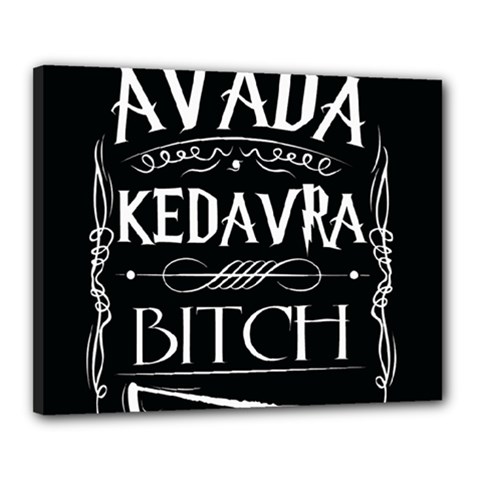 Avada Kedavra Bitch Harry Potter Canvas 20  x 16  (Stretched) from ArtsNow.com