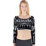 Avada Kedavra Bitch Harry Potter Long Sleeve Crop Top (Tight Fit)