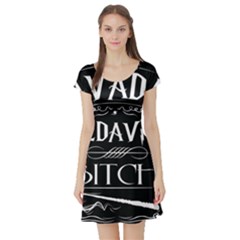Short Sleeve Skater Dress Front Short Sleeve Skater Dress Front
