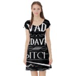 Avada Kedavra Bitch Harry Potter Short Sleeve Skater Dress