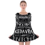 Avada Kedavra Bitch Harry Potter Long Sleeve Skater Dress