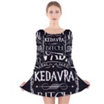 Avada Kedavra Bitch Harry Potter Long Sleeve Velvet Skater Dress