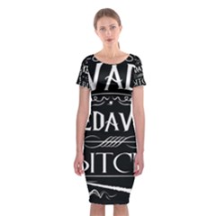 Classic Short Sleeve Midi Dress Front Classic Short Sleeve Midi Dress Front