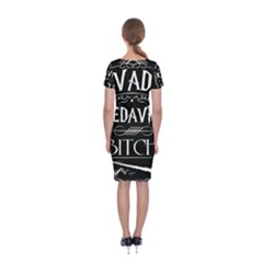 Classic Short Sleeve Midi Dress Back Classic Short Sleeve Midi Dress Back