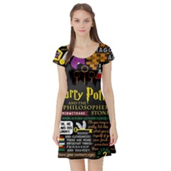 Short Sleeve Skater Dress Front Short Sleeve Skater Dress Front