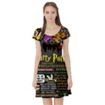 Book Collage Based On Harry Potter And The Philosopher s Stone Short Sleeve Skater Dress