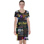 Book Collage Based On Harry Potter And The Philosopher s Stone Short Sleeve Nightdress