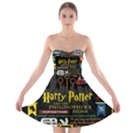 Book Collage Based On Harry Potter And The Philosopher s Stone Strapless Bra Top Dress