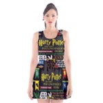 Book Collage Based On Harry Potter And The Philosopher s Stone Scoop Neck Skater Dress