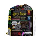 Book Collage Based On Harry Potter And The Philosopher s Stone Drawstring Pouch (XXL)
