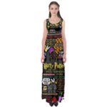 Book Collage Based On Harry Potter And The Philosopher s Stone Empire Waist Maxi Dress