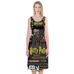 Book Collage Based On Harry Potter And The Philosopher s Stone Midi Sleeveless Dress
