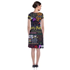 Short Sleeve Front Wrap Dress 
