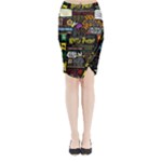 Book Collage Based On Harry Potter And The Philosopher s Stone Midi Wrap Pencil Skirt