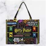Book Collage Based On Harry Potter And The Philosopher s Stone Medium Tote Bag