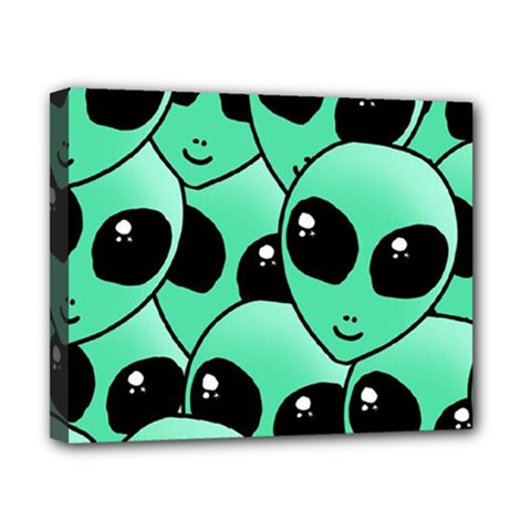Alien Pattern Canvas 10  x 8  (Stretched) from ArtsNow.com