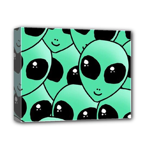 Alien Pattern Deluxe Canvas 14  x 11  (Stretched) from ArtsNow.com