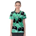 Alien Pattern Women s Sport Mesh Tee