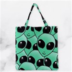 Alien Pattern Grocery Tote Bag
