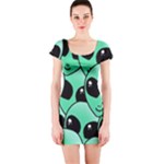 Alien Pattern Short Sleeve Bodycon Dress
