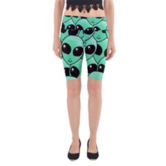 Alien Pattern Yoga Cropped Leggings from ArtsNow.com