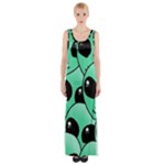 Alien Pattern Maxi Thigh Split Dress