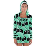 Alien Pattern Women s Long Sleeve Hooded T-shirt