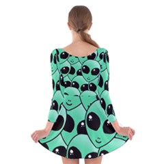 Long Sleeve Velvet Skater Dress 