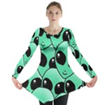 Alien Pattern Long Sleeve Tunic 