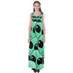 Alien Pattern Empire Waist Maxi Dress