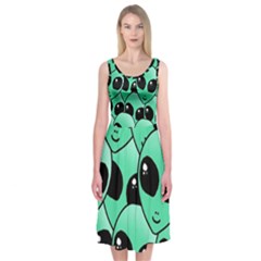Alien Pattern Midi Sleeveless Dress from ArtsNow.com