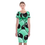 Alien Pattern Classic Short Sleeve Midi Dress
