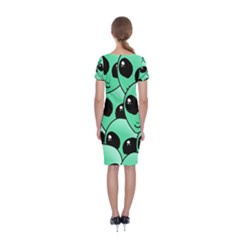Classic Short Sleeve Midi Dress Back Classic Short Sleeve Midi Dress Back