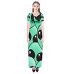 Alien Pattern Short Sleeve Maxi Dress