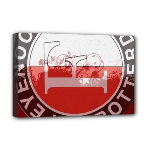 Feyenoord Rotterdam football club FC Logo Deluxe Canvas 18  x 12  (Stretched) from ArtsNow.com